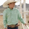 Cinch Cinch Boy's Green Printed Shirt