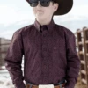 Cinch Cinch Boy's Plum Long Sleeve Shirt