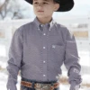 Cinch Cinch Boy's Purple Long Sleeve Shirt