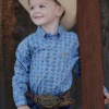 Cinch Cinch Boy's Toddler Blue Patterned Shirt