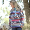 Cinch Cinch Girl's Leopard Serape Fleece C4