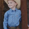 Cinch Cinch Infant Boy's Blue Printed Shirt