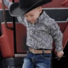 Cinch Cinch Infant Boy's Grey Patterned Shirt