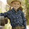 Cinch Cinch Infant Boy's Navy Paisley Shirt