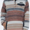 Cinch Cinch Ladies Blanket Stripe Polar Fleece Pullover