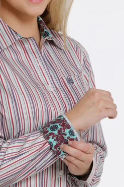 Cinch Cinch Ladies Tencel Stripe Button Down Shirt 6 Cinch Cinch Ladies Tencel Stripe Button Down Shirt -Corral Western cinch cinch ladies tencel stripe button down shirt 2