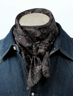 Cinch Cinch Men's Black Patterned Wild Rag