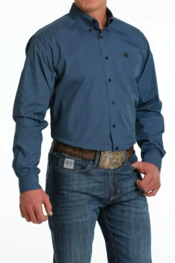 Cinch Cinch Men's Blue Printed Long Sleeve Shirt -Corral Western cinch cinch mens blue printed long sleeve shirt 2