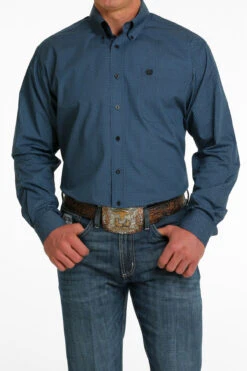 Cinch Cinch Men's Blue Printed Long Sleeve Shirt -Corral Western cinch cinch mens blue printed long sleeve shirt 3