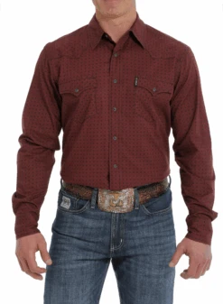 Cinch Cinch Men's Burgundy Snap Front Shirt