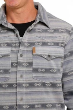 Cinch Cinch Men's Button Down Shirt Jacket C4 -Corral Western cinch cinch mens button down shirt jacket c4 3