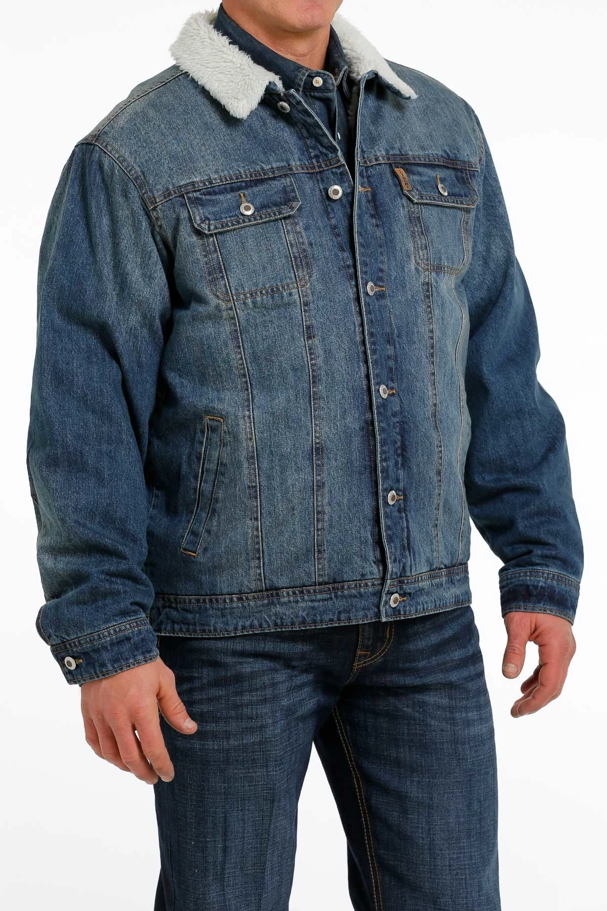 Cinch Cinch Men's Concealed Carry Trucker Denim Jacket C4 2 Cinch Cinch Men's Concealed Carry Trucker Denim Jacket C4 - Image 2