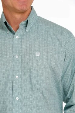 Cinch Cinch Men's Light Blue Printed Shirt -Corral Western cinch cinch mens light blue printed shirt 1