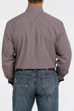 Cinch Cinch Men's Purple Geometric Print Button Down Shirt -Corral Western cinch cinch mens purple geometric print button dow 1