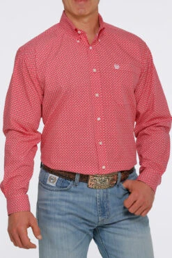 Cinch Cinch Men's Red Patterned Shirt -Corral Western cinch cinch mens red patterned shirt 2