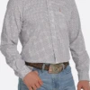 Cinch Cinch Men's Red, White, And Blue Patterned Shirt