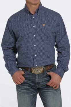 Cinch Cinch Men's Royal Blue Button Down Shirt -Corral Western cinch cinch mens royal blue button down shirt 2
