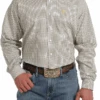 Cinch Cinch Men's Tan Patterned Long Sleeve Shirt