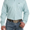 Cinch Cinch Men's Teal Striped Button Up Shirt