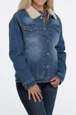 Cinch Cinch Women's Denim Trucker Jacket C4 -Corral Western cinch cinch womens denim trucker jacket c4 7