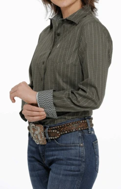 Cinch Cinch Women's Olive Long Sleeve Shirt