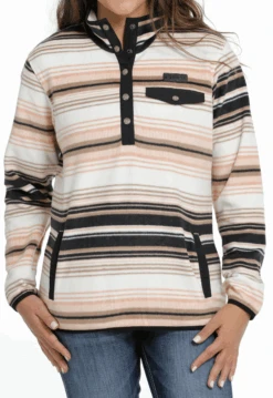 Cinch Cinch Women's Striped Fleece Pullover