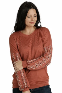 Cinch Cruel Girl Women's Rust Knit Sweater