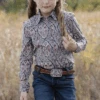 Cinch Cruel Girl's Medallion Print Snap Front Shirt
