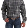 Cinch Men's Plaid Button Down Shirt C4 Size Medium